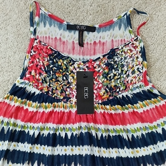 BCBG Paris~Women's Size XXS~Red Combo Shirt NWT. - Picture 9 of 11